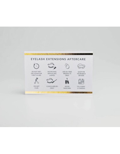 Small Eyelash Extension Aftercare Leaflets 20 pcs