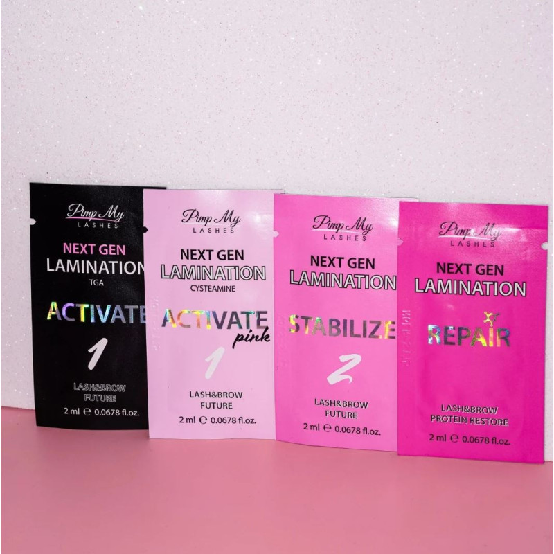 NEXT GEN Lash & Brow Lamination Sachet Kit with Leaflet (PL language) – Korean & Classic meets Pimp My Lashes