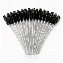 Crystal Black Mascara Wands Brushes (50 pcs)