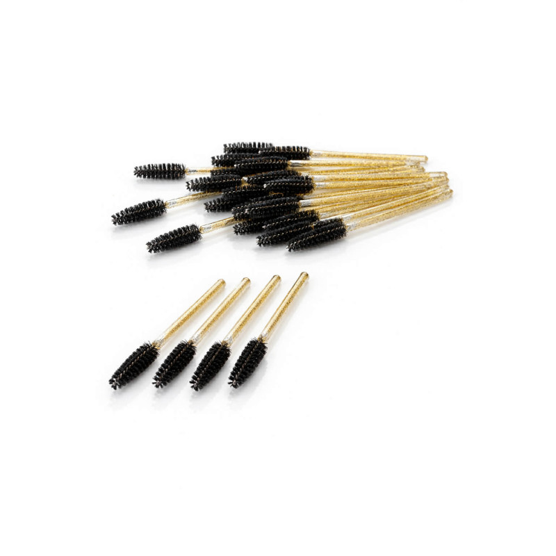 Crystal Gold Mascara Wands Brushes (50 pcs)