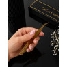 Gold Curved 15° Tweezer
