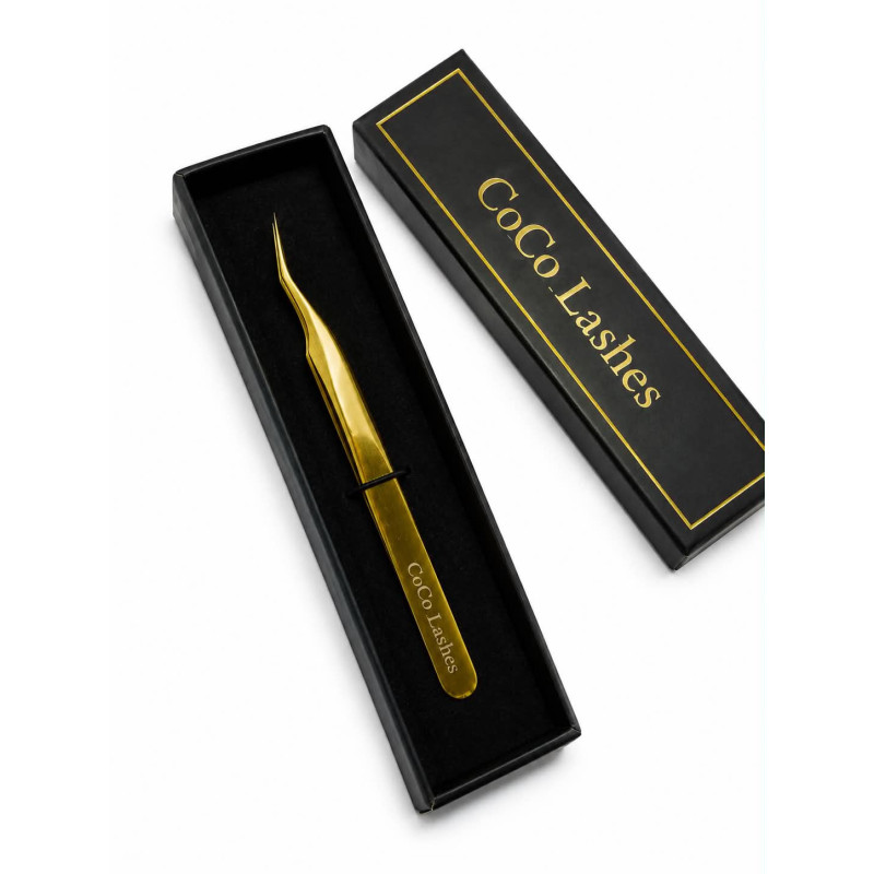 Gold Curved 15° Tweezer