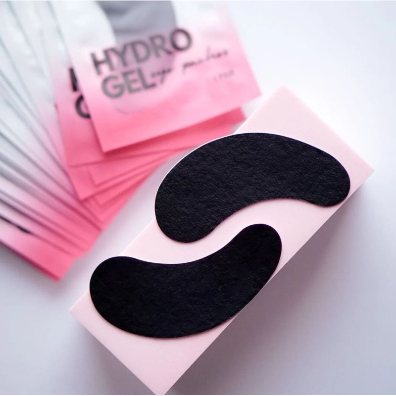 Black UV Hydrogel Eye Pads Pimp My Lashes 10 pcs