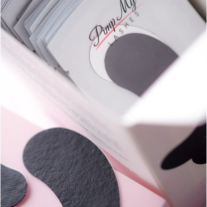 Black UV Hydrogel Eye Pads Pimp My Lashes 10 pcs